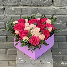 Цветочная композиция из Розы в коробке в Мамакане