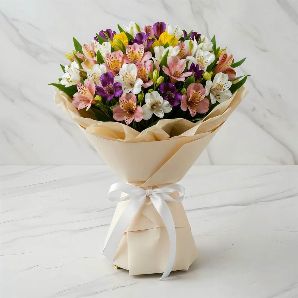 Букет цветов из: Альстромерии в Мамакане