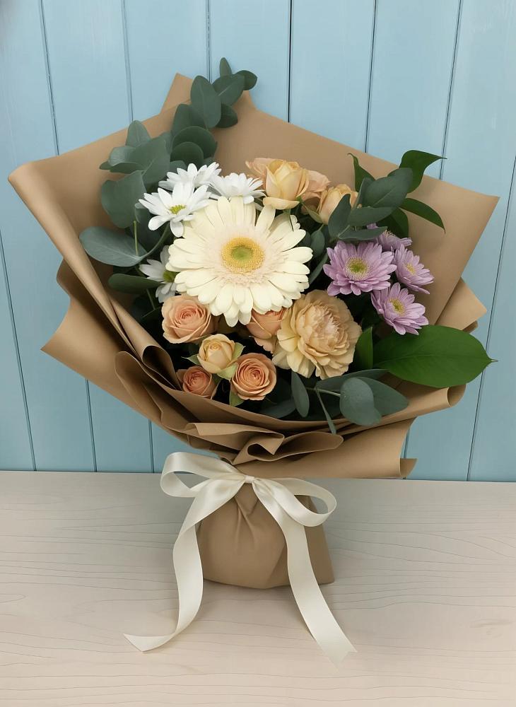 Букет цветов из: Герберы и Хризантемы в Мамакане
