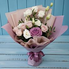 Букет цветов из:  Розы и Лизиантусы в Мамакане