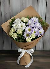 Букет цветов из:  Хризантемы и Розы в Мамакане