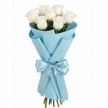 Букет 7 белых роз Проуд в Мамакане