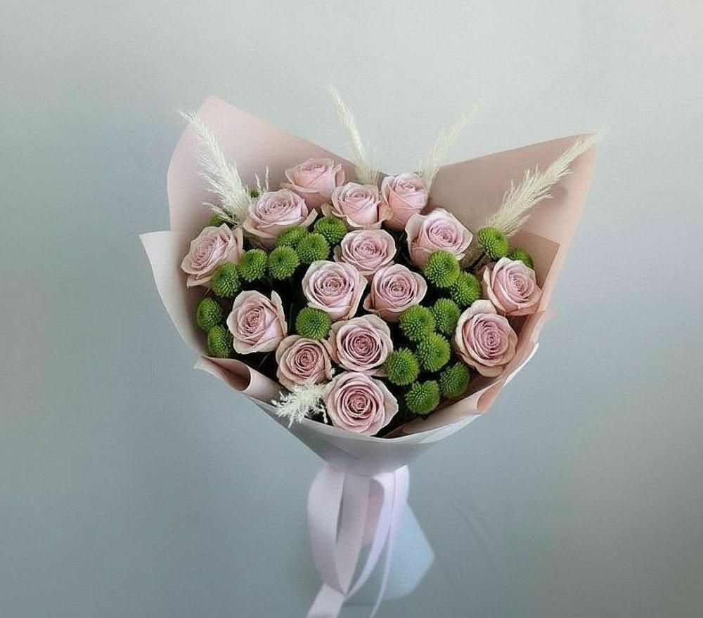 Букет цветов из: Розы и Хризантемы в Мамакане