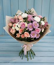 Букет цветов из:  Хризантемы, Розы и Альстромерии #REPLACE_PRED# Мамакане