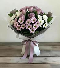 Букет цветов из:  Хризантемы и Розы #REPLACE_PRED# Мамакане