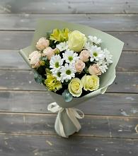 Букет цветов из:  Альстромерии, Розы и Хризантемы #REPLACE_PRED# Мамакане