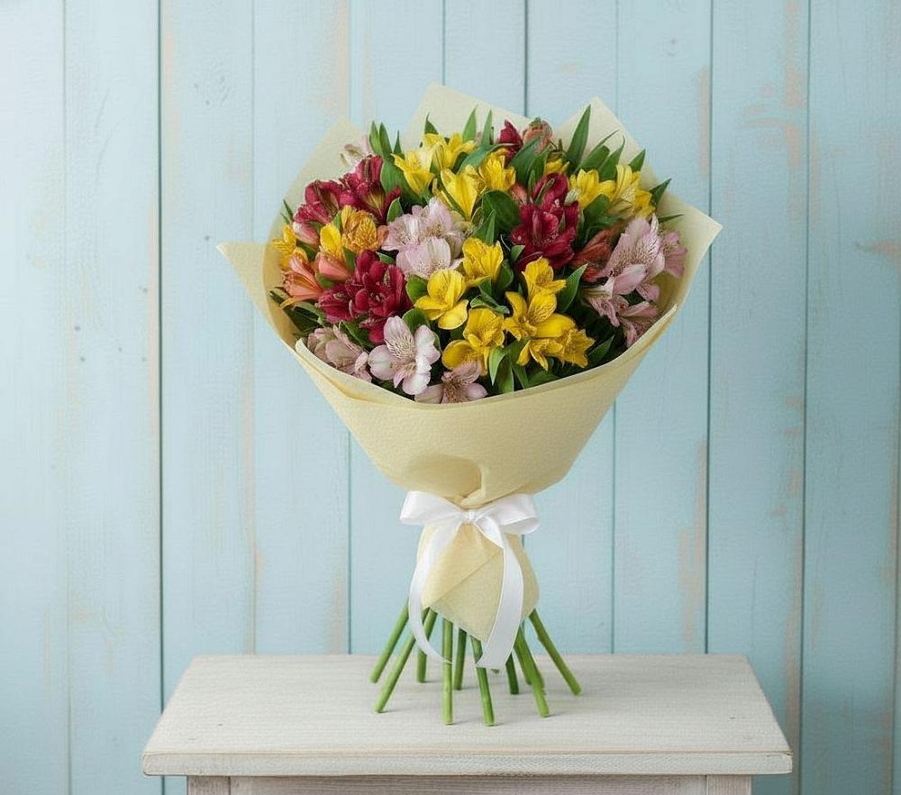 Букет цветов из: Альстромерии в Мамакане