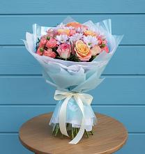 Букет цветов из:  Хризантемы и Розы #REPLACE_PRED# Мамакане