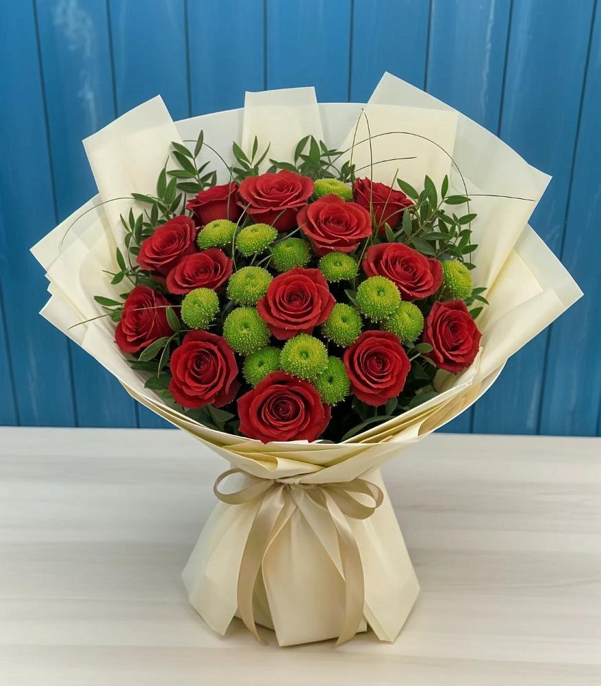 Букет цветов из: Розы и Хризантемы в Мамакане