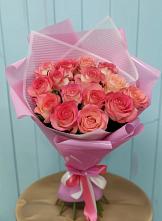 Букет 15 Розовых роз Равель в Мамакане