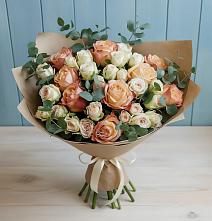 Букет цветов из:  Альстромерии и Розы в Мамакане